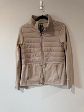 Avia Quilted Hybrid Jacket in Light Taupe Size S New with tags